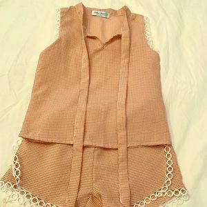 Matching toddler shorts outfit